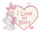 Love my Boy's bunny heart