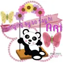 Ari - panda on a swing