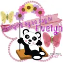 Evelyn - panda on a swing