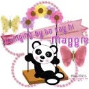 Maggie - panda on a swing