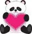 PANDA HOLDING A HEART