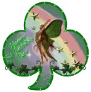 Happy St. Patricks Day Clover with Fairy