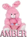 PINK EASTER BUNNY: AMBER