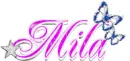 glitter name Mila