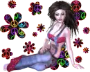 hippie chick flower power (winking)