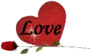 Heart and rose