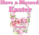 Basket with Have a blessed Easter Brenda