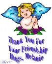 thank you for your friendship hugs melanie