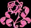 GLITTER PINK FLOWER
