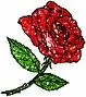 short big red flower