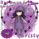 Christy - purple hat