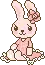 bunny in pink dress