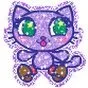 glitter grahpic cat