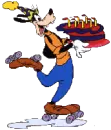 Goofy skate with Birthday cake