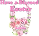Basket with Blessed Easter Ashlie