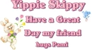 Bunny with greetings hugs Pami