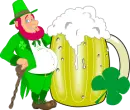 Leprechaun with a drink