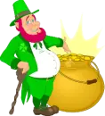 LEPRECHAUN WITH POT OF GOLD