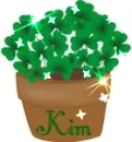 POT OF CLOVERS WITH NAME KIM