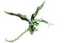 a green dragon
