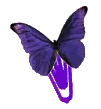 Purple butterfly clip