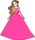 princess in pink dress