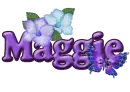 Purple Flower & Butterfly: Maggie