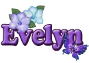 Purple Flower & Butterfly: Evelyn