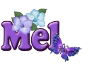 Purple Flower & Butterfly: Mel