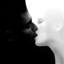 black and white
