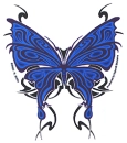 A BLUE BUTTERFLY