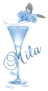 Rose Cocktail Glass Blue - Mila