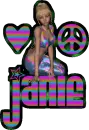 triippy hippy chick peace and love (janie)