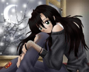 anime girl black hair