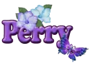 Purple Flower & Butterfly: Perry