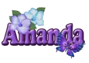 Purple Flower & Butterfly: Amanda