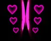 Hot pink hearts butterfly