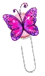 Pink butterfly Clip