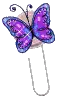 Purple butterfly Clip