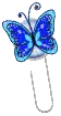 Blue butterfly Clip