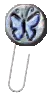 Blue butterfly clip