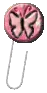 Pink butterfly clip