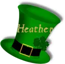 ST PATTYS HAT WITH NAME HEATHER