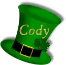 ST PATTYS HAT WITH NAME CODY