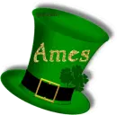 ST PATTYS HAT WITH NAME AMES
