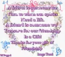 Floral Heart with Friendship text hugs Toni