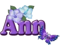 Purple Flower & Butterfly: Ann