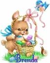 EASTER BUNNY WITH NAME BRENDA