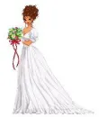 brunette bride doll