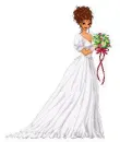 brunette bride doll